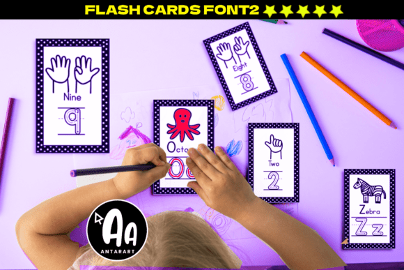 Abcd Ref Flash Cards Polka Dot Font for Creative Projects