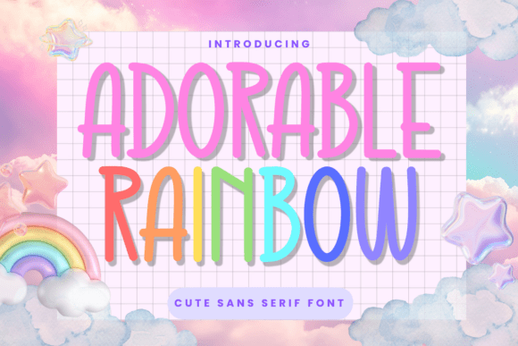 Adorable Rainbow: A Playful Font for Modern Web Design
