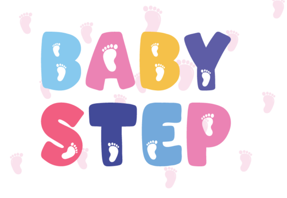 Baby Step Font for a Playful Editorial Design