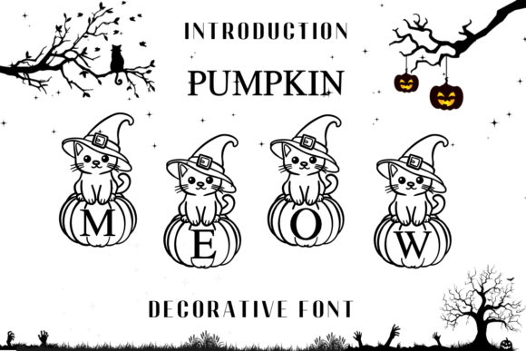 Bring Your Creations to Life with Pumpkin Meow Font