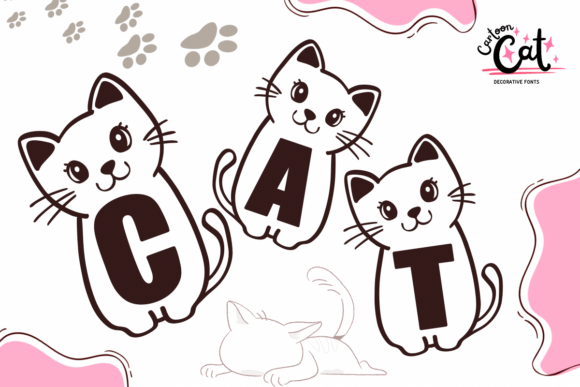 Cartoon Cat Font for Web Design Projects
