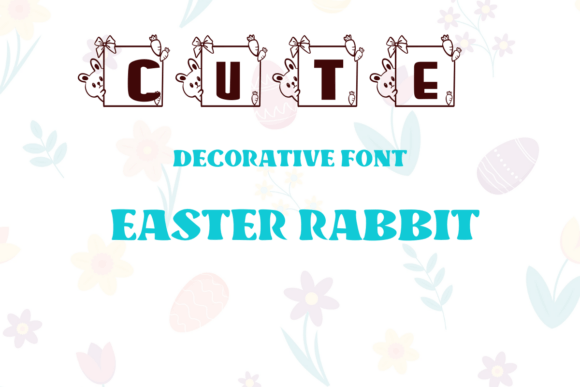 Cute Easter Rabbit Font for Editorial Design