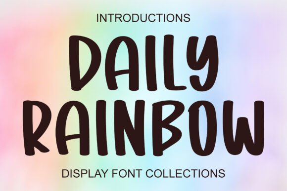 Daily Rainbow Display Font for Web Creativity