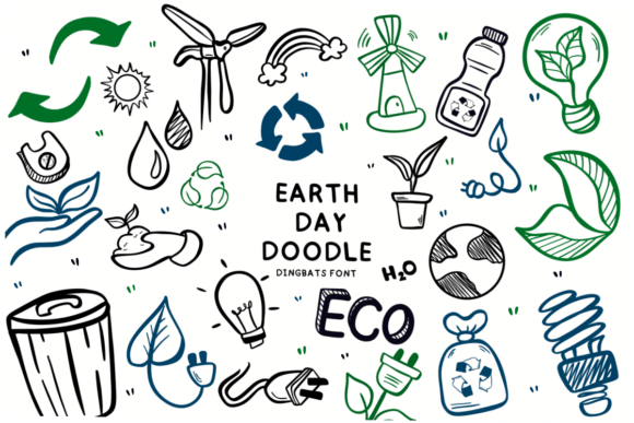 Earth Day Doodle: A Font for Creative Web Design