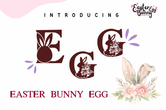 Easter Bunny Egg Font for Editorial Design