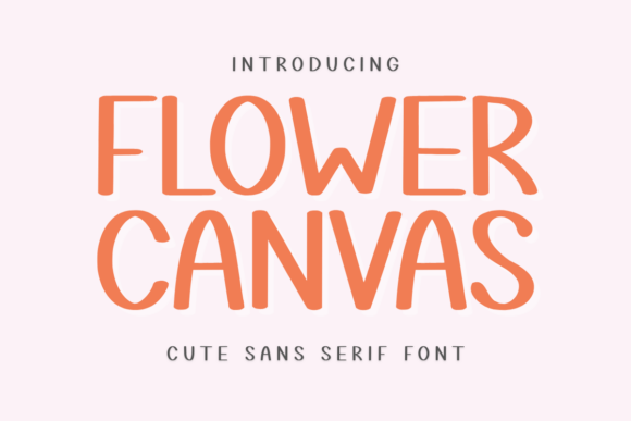 Flower Canvas Font for Handmade Creations