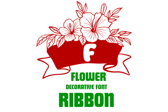 Flower Ribbon Font for Handmade Creations