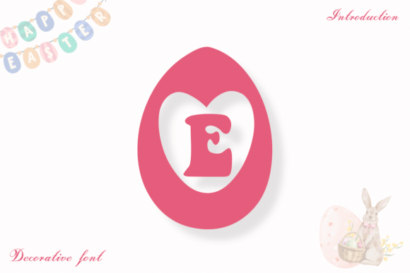 Heart Easter Egg Font for Handmade Creations