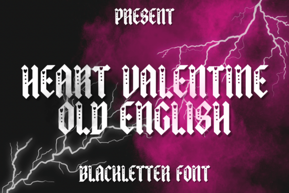 Heart Valentine Old English Font for Branding
