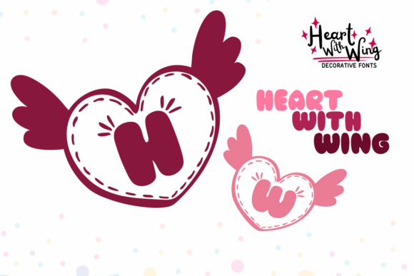 Heart with Wing Font for Web Design