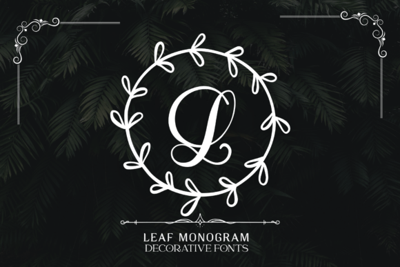 Leaf Monogram Font for Handmade Creations