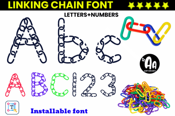 Linking Chain Font for Eye-Catching Design