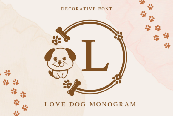 Love Dog Monogram Font for Web Design
