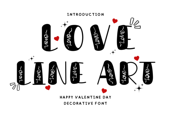 Love Line Art: A Decorative Font for Campaign Creativity