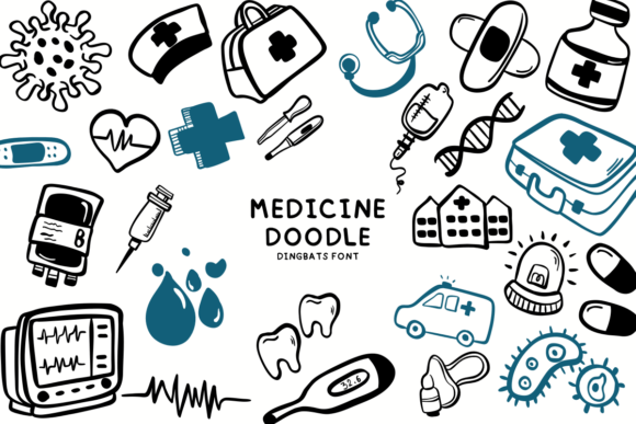Medicine Doodle Font for Business Branding