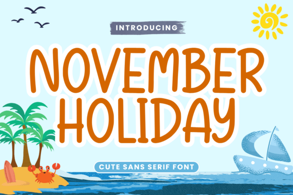 November Holiday Font for Web Design