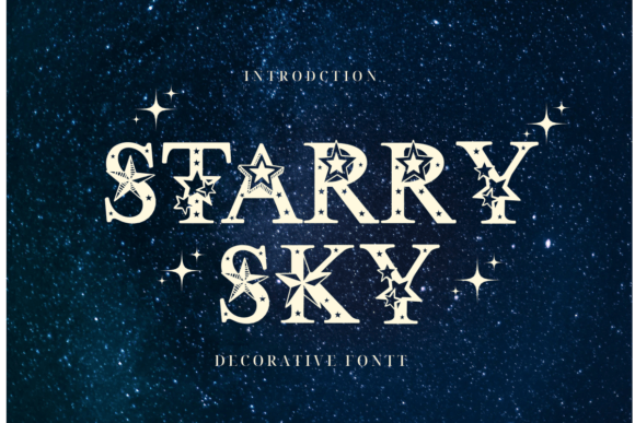 Starry Sky Font for Web Design Projects