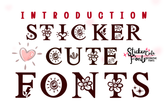 Sticker Cute Font for Web Design Projects