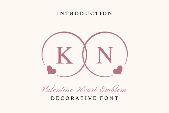 Valentine Heart Emblem: A Romantic Font for Digital Branding